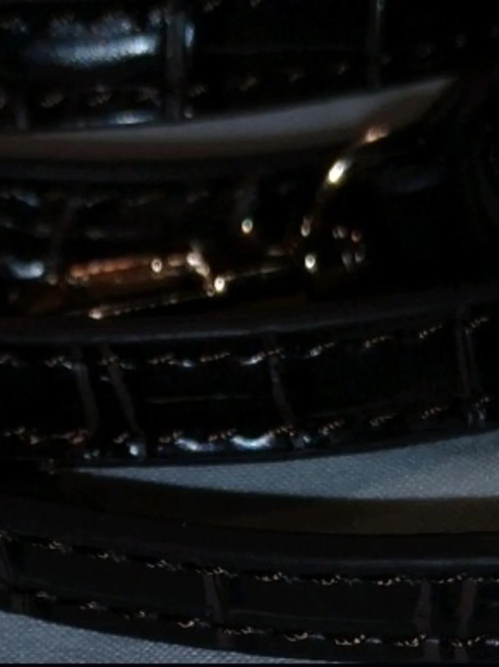 Men's Black Croc-Embossed Leather Belt Bag